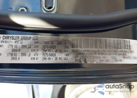 2012 Ram 1500 St из США, поврежденный, VIN 1C6RD7KT2CS263344